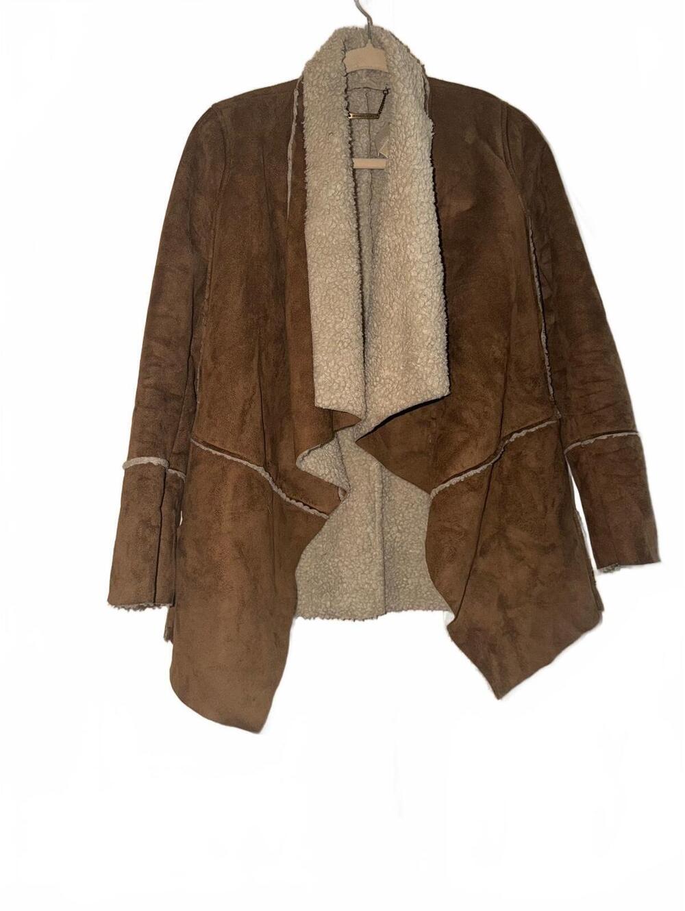 Michael Kors Faux Suede Sherpa Lined Draped Sz s luxury